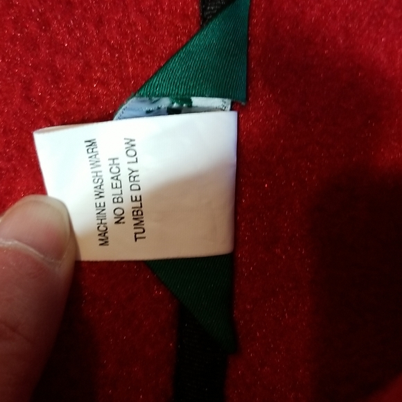 L.L. BEAN FACTORY STORE Red Half Zip Fleece Pullover Jacket - Zippered Pockets - Picture 5 of 11